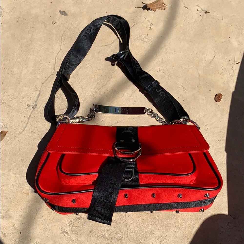 Red Dior bag